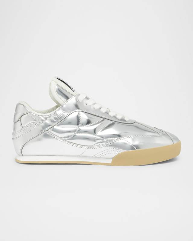 Kick Metallic Leather Kick Sneakers